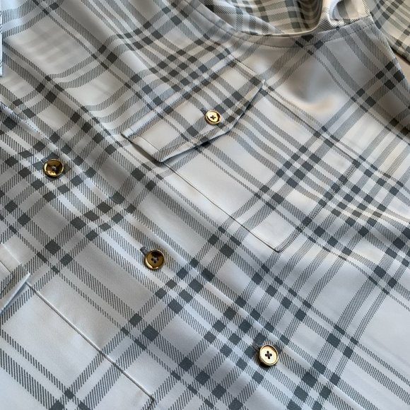 Jones New York Plaid Blouse - Picture 3 of 10